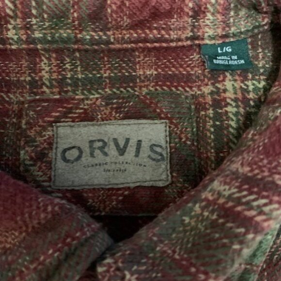 Orvis Classic Collection Heavyweight Flannel Shirt/ Jacket Mens - Picture 3 of 5